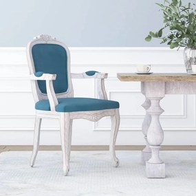 Cadeira de jantar 62x59,5x100,5 cm veludo azul