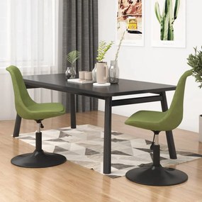 vidaXL Cadeiras de jantar giratórias 2 pcs veludo verde-claro