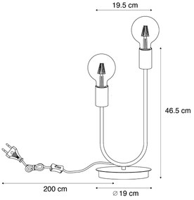 Candeeiro de mesa Art Deco latão 2-luzes - Tuning Art Deco