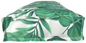 Almofadas de Palete para Banco 2 pcs Padrão de Folhas 200x40x8 cm Teci