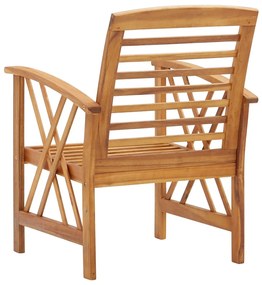 Cadeiras de jardim 2 pcs madeira acácia maciça