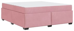 Estrutura da Cama Outros Rosa 180 x 200 cm Veludo