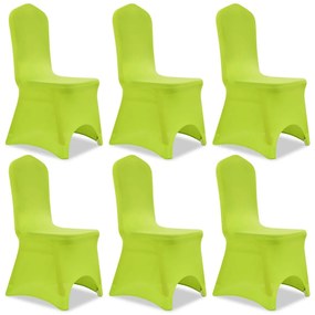 Capa extensível para cadeira 6 pcs verde
