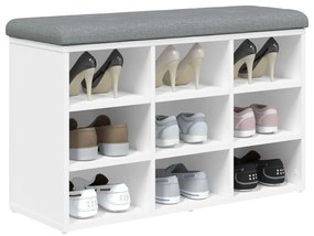 Banco sapateira 82x32x50 cm derivados de madeira branco