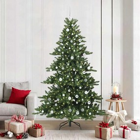 vidaXL Árvore de Natal Articulada Artificial Verde 210 cm PVC e Aço