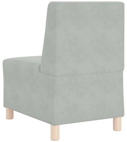 Cadeiras de Sofá 2 pcs Cinzento-claro 55 x 74 x 82 cm Veludo