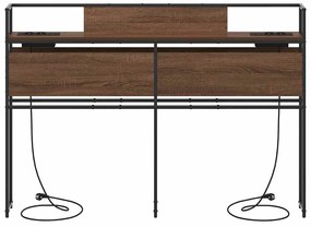 Cabeceira de armazenamento Carvalho castanho 120 cm