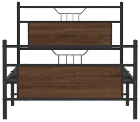 Estrutura cama s/ colchão derivados madeira carvalho castanho