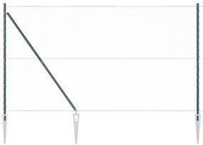 Cerca Hexagonal vidaXL Verde 1.6x100 m Aço