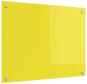 vidaXL Proteção de Cozinha Amarelo 80 x 60 x 0,6 cm vidro temperado