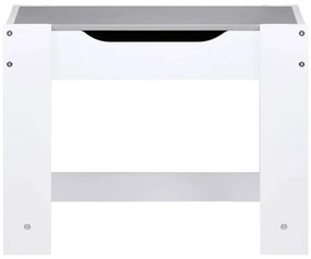 Mesa infantil com duas cadeiras MDF branco