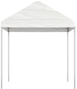 Gazebo com telhado 2,28x2,23x2,69 m polietileno branco