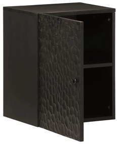 Armário de parede para WC 38x33x48 cm mangueira maciça preto