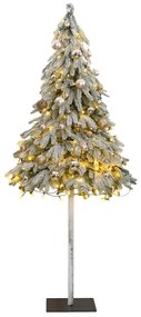 vidaXL Árvore de Natal artificial c/ 150 LEDs conj. bolas e neve 150cm