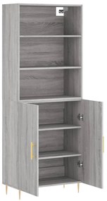 Armário alto 69,5x34x180 cm derivados de madeira sonoma cinza