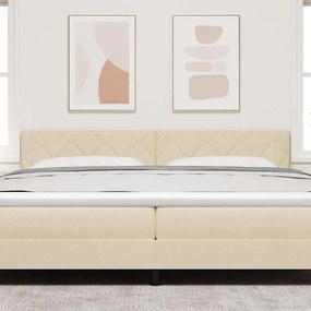 Cabeceira LED vidaXL Design Blocos de Diamante Creme 200 cm Tecido
