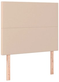 Cama com molas/colchão 100x200 cm couro artificial cappuccino