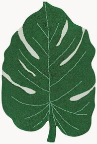 Tapete para crianças lavável tecido à mão com relevo Monstera