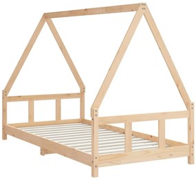 Estrutura de cama infantil 90x190 cm madeira de pinho maciça