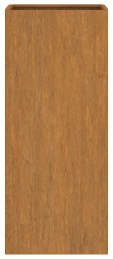 Vaso/floreira 32x29x75 cm aço corten