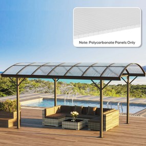 Conjuntos 14 painéis de policarbonato dimensões de cada painel 121 C x 61 L alveolar de 4 mm (ESTRUTURAS NÃO INCLUIDAS), resistentes aos raios UV, per