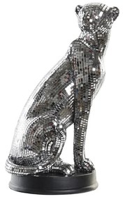 Figura Decorativa Dkd Home Decor Prateado Leopardo Resina (19,5 X 16 X 31,5 cm)