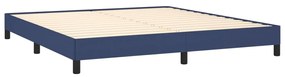 Estrutura de cama sem colchão 160x200 cm tecido azul
