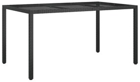 5 pcs conjunto de jantar p/ jardim c/ almofadões vime PE preto