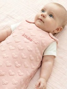 Saco de bebé Jacquard, personalizável rosa-pálido