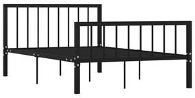 Estrutura de cama 120x200 cm metal preto