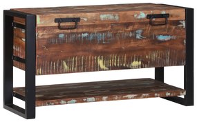 Caixa de Armazenamento Multicolorida 80x35x45 cm em Madeira Recuperada