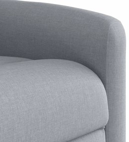 Poltrona de massagens reclinável elétrica tecido cinzento-claro
