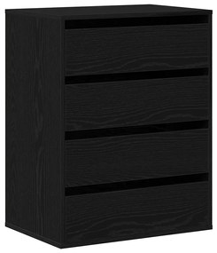 Cômoda vidaXL Preto Carvalho 60x41x76 cm Madeira Derivada