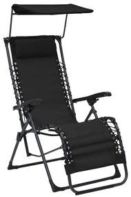 Cadeiras de pátio dobráveis 2 pcs textilene preto
