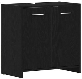 Conjunto de Móveis de Casa de Banho vidaXL 4 Peças Carvalho Preto Made