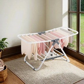 Estendal pequeno 44 x 101 x 54 cm com 2 braços, dobrável branco
