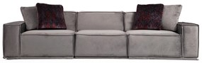 Sofá 3 Lugares Lego – Cinzento – 300 x 100 x 76 cm