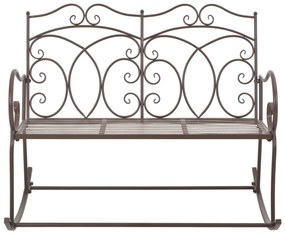 Banco de jardim 104 cm ferro antigo castanho