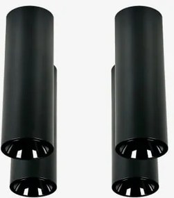 Pack De 4 Apliques De Teto Led De Superfície Ø5,7 Cm Em Alumínio Com Acionamento E Desligamento Progressivo Luisiana Preto & Branco 3000k & 6 W & 38º