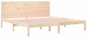 Cama sem colchão 200x200 cm madeira de pinho maciça