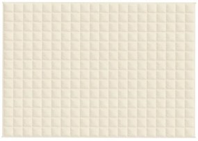 Manta pesada 10 kg 140x200 cm tecido creme-claro