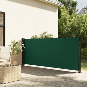 Toldo lateral retrátil 120x500 cm verde-escuro