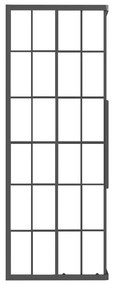Cabine de duche ESG opaco 80x80x180 cm preto