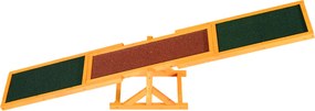 Equipamento de agilidade para cães - balancé para cães - equipamento de treino para cães - madeira pré-oleada, feltro betumado antiderrapante, tijolo