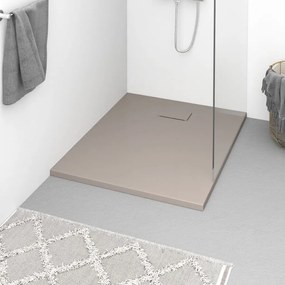 vidaXL Base de chuveiro SMC 100x80 cm castanho