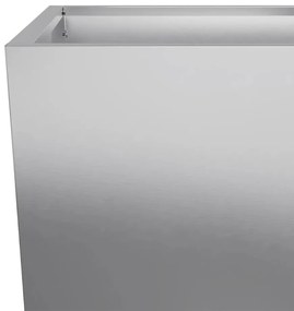 Vaso/floreira de jardim 35x35x75 cm aço galvanizado