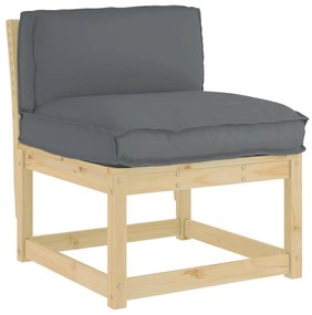 vidaXL Almofada de palete para encosto Antracite 80 x 40 x 12 cm