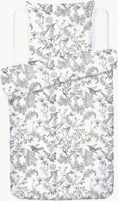 Conjunto de roupa de cama em cetim de algodão Colibri Floral, vários tamanhos