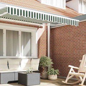 Valência de Toldos para Estrutura de 3,5 m Verde e Branco 3,3x0,2 m