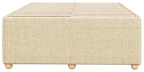 Estrutura de cama sem colchão 120x190 cm tecido creme
